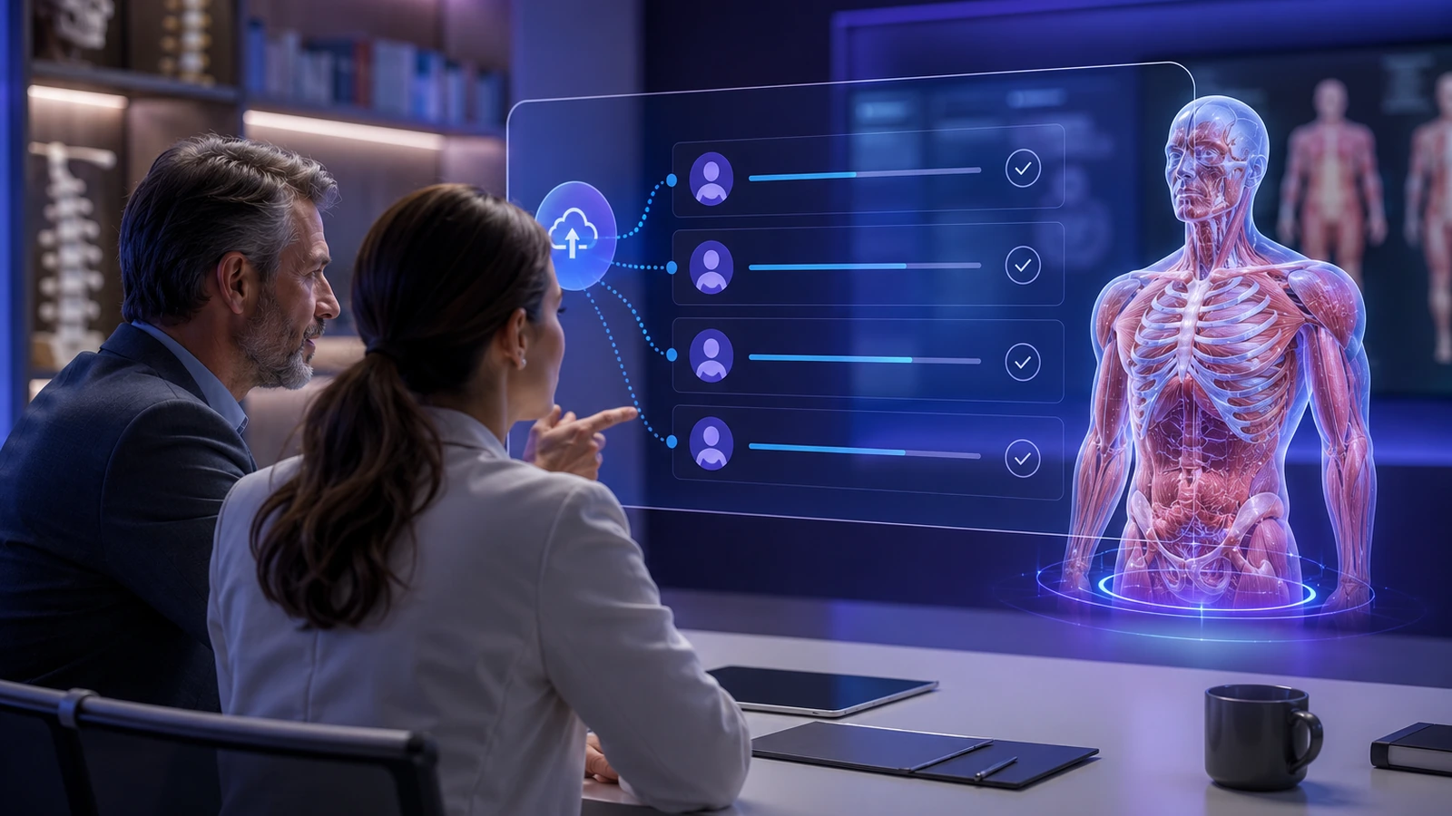 A premium medical education workflow showing the MeduTechs-related feature in context