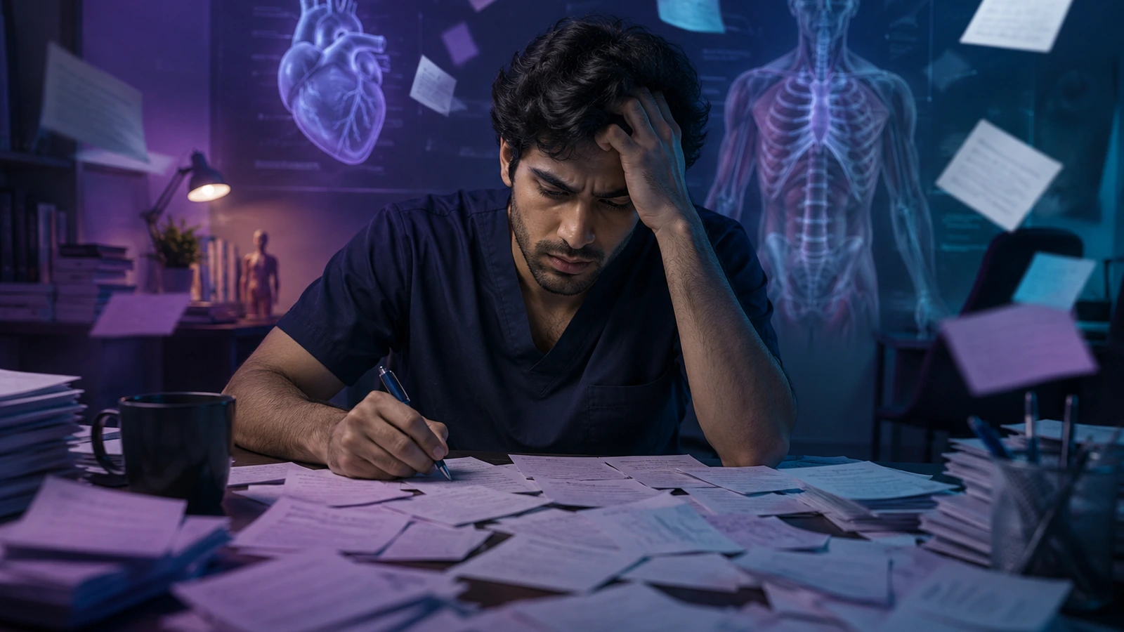 A focused medical education scene showing the practical problem this article addresses